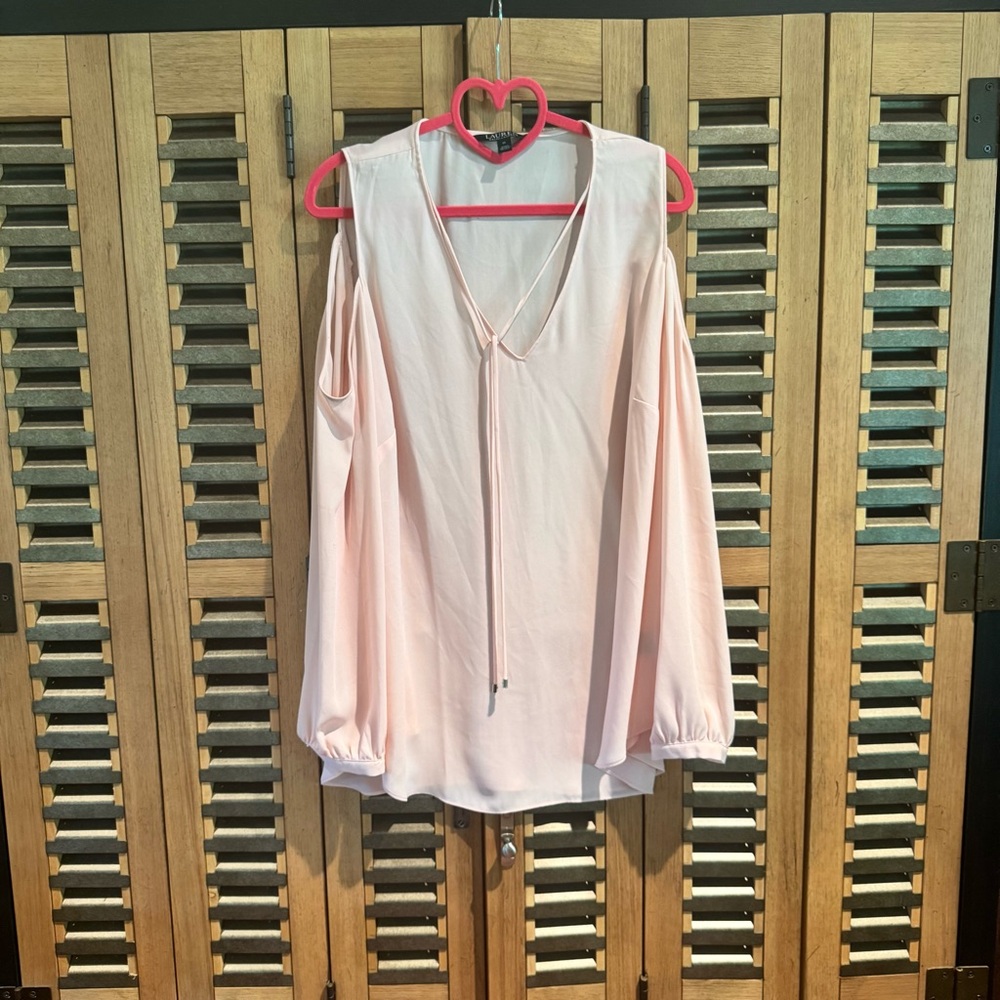 Ralph Lauren Pink Cut Out Relaxed Blouse